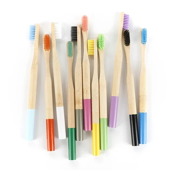 

13Pcs Colorful Natural Bamboo Toothbrush Soft Bristle Bamboo Material Handle Environment-friendly Toothbrush Oral Care Dropship