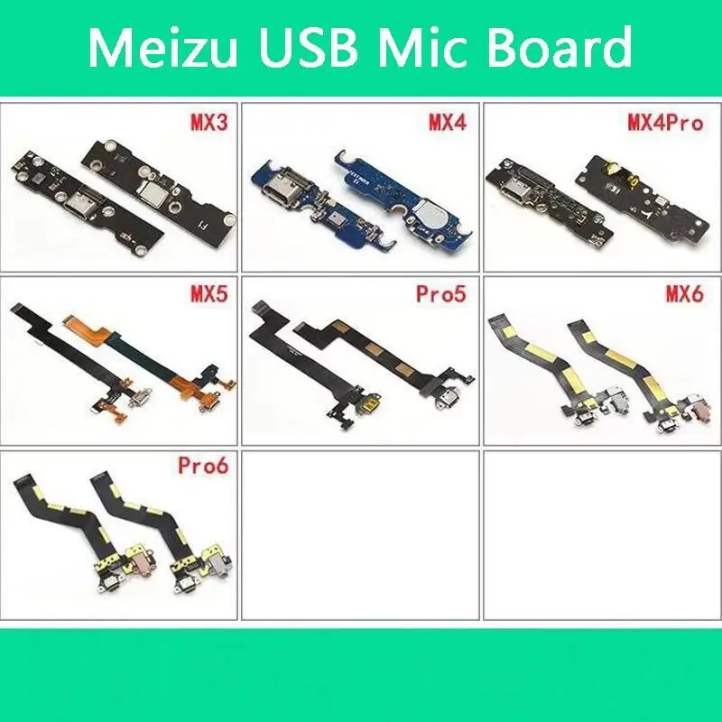 

Meilan MX3 MX4 MX5 MX6 PRO5 PRO6 USB Charging Board MIC Connector Headphone Jack Plug Vibrating Motor PCB Board Accessory Repair