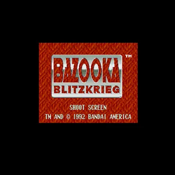 

Bazooka Blitzkrieg NTSC Version 16 Bit 46 Pin Big Gray Game Card For USA Game Players