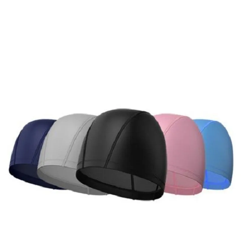 Swimming Caps For Men Women Universal Adult New PU Waterproof Ear Protection Solid Comfortable Travel Diving Essential Items Hat