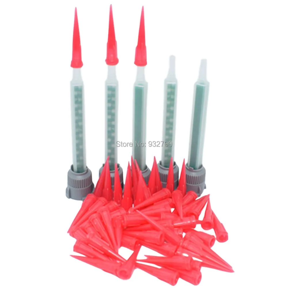 

100pcs 18G 22G 25G Tapered Dispensing Tips & 5pcs 1:1 Structural Adhesive Mixing Nozzle Epoxy Adhesive Applicator Static Mixer