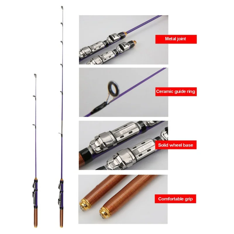 50cm/70cm Winter Glass Fiber Fishing Rods Ice Fishing Rods Or Fishing Reels To Choose Bait Casting Rod Combo