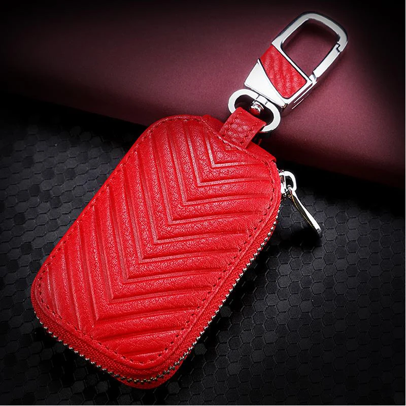 For Volkswagen New LaVida plus Sagitar Tiguan l Ling Du Baolai Replacement Leather Car Key Case With Zipper Key Ring Car cover
