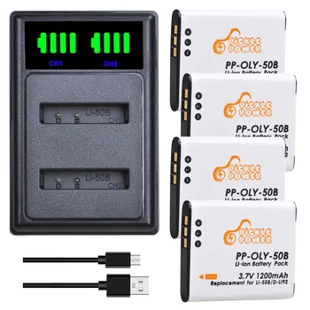 

Li-50B Battery 1200mAh Li50B Li 50B Camera Battery Charger Kits for Olympus u6010 u6020 u9010 SZ14 Pentax XZ-1 SP-800UZ D-Li92.