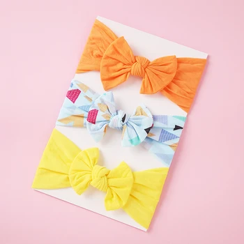 

3pcs/Set Solid Bows Baby Headband Silk Bowknot Haarband Baby Girl Headbands Kids Hair Band Girls Hair Accessories Baby Gift