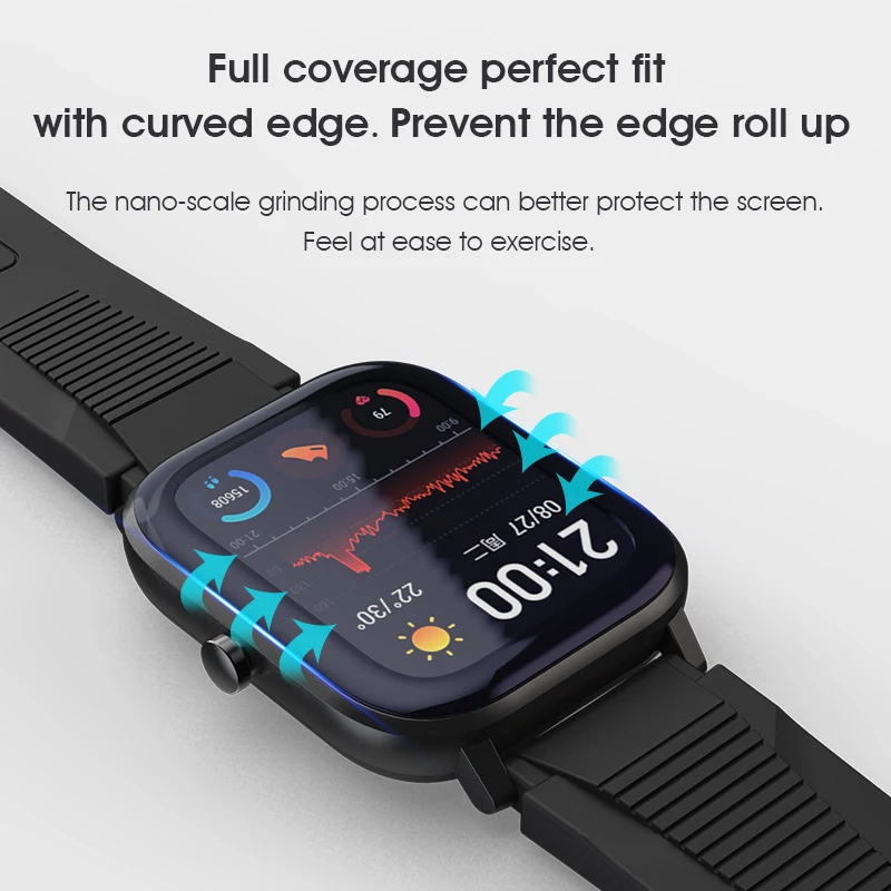 Протектор экрана для Huami Amazfit GTS защитная пленка протектор полное покрытие 3D изогнутый композитный гибкий