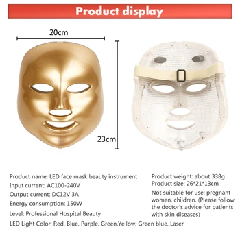

Face LED Therapy Mask Skin care tool 7 Colors Light Photon Led Facial Mask Korean Skin Care Led Mask Therapy
