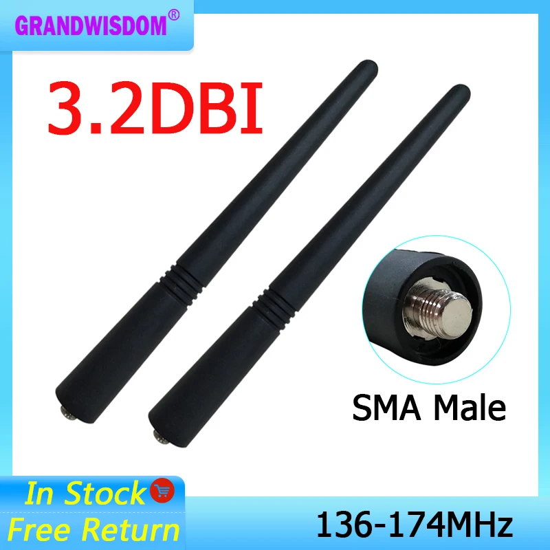 Walkie Talkie Antenna 1-2p VHF 136-174Mhz compatible IOT Motorola HT750 HT1250 HT1550 GP340 GP380 GP360 CP150 CT250 CT450 Radio 10x vhf antenna 5 5 for motorola two way radio gp340 gp350 gp360 gp380 gp640 gp680 ht1250 ht750 ht1550 walkie talkie antenna