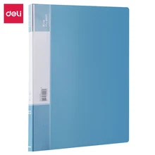 Deli High Quality Matte A4 Metal Single Strong Clip+ Insert Bag Hard Folder Office Supplies 5111 Document Holder
