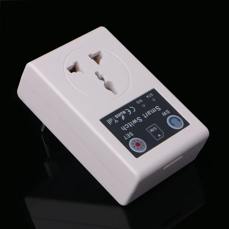 EU/UK 220V Phone RC Remote Wireless Control Smart Switch GSM Socket Power Plug for Home Household Appliance