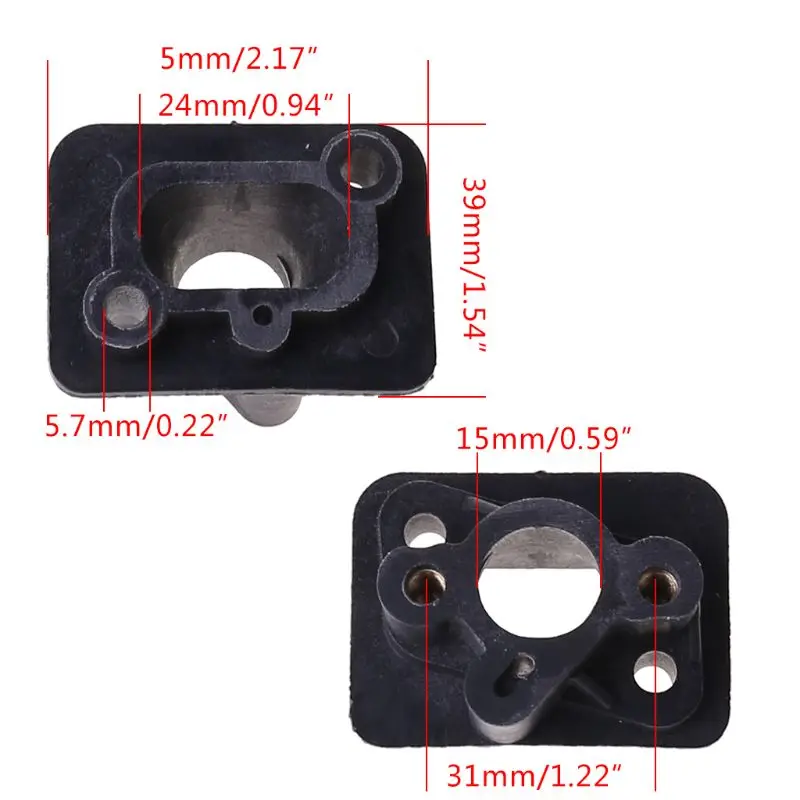 2pcs Brush Cutter Intake Manifold Carburetor Base Connector admitting pipe carb adaptor brush cutter intake manifold