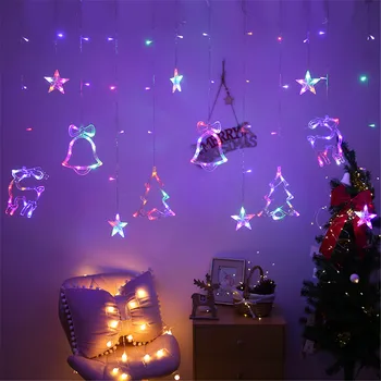 

Christmas light LED remote curtain curtain light string 8 flashing patterns Xmas wedding bedroom party birthday decoration /30*