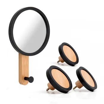 

Nordic Button Porch Hook for Bag Practical Wooden Coat Rack Mirror Creative Ins Wall Hanging Living Room Wall Decoration Hanger