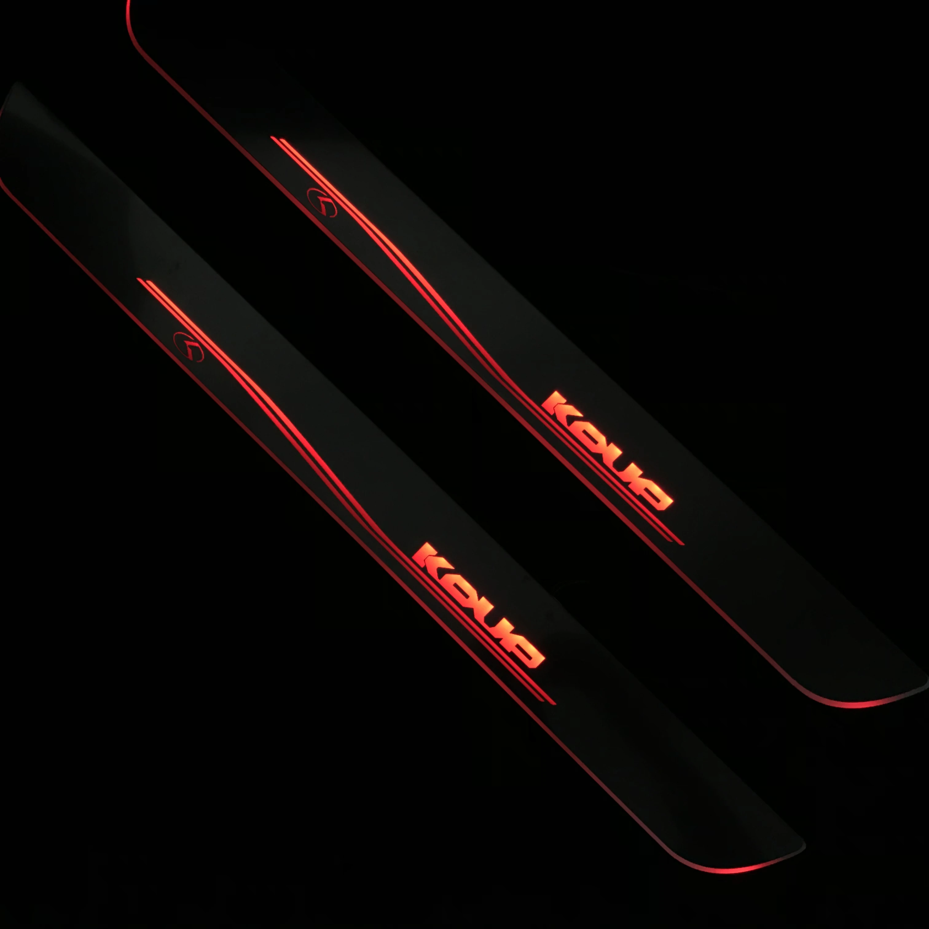 RQXR led движущиеся двери потертости для kia cerato koup динамический порог пластина плоская подкладка накладка струящийся/фиксированный свет, стиль