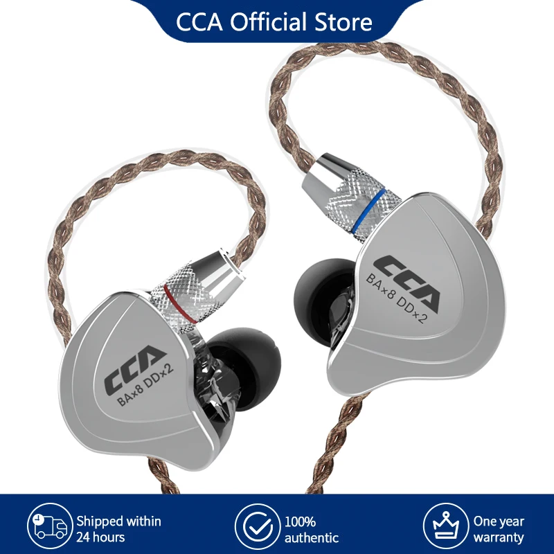 Híbrido in Ear Earphones Hifi dj Monito Running Sports Earphone Drive Unit Headconjunto Earbuds com Cancelamento de Ruído 4ba Mais 1dd Cca-c10 - Image 2