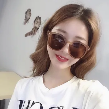 

2018 New Style South Korea Retro Polarized Sunglasses Circle Small Frame Tea Brown Glasses Online Celebrity-Sunglasses