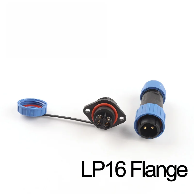 LP/SP16 IP68 2/3/4 контактный фланцевый водонепроницаемый разъем штекер и гнездо