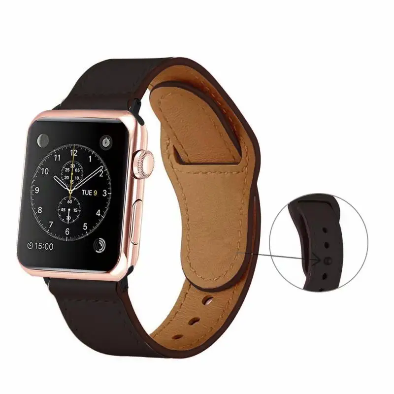 Горячая распродажа! натуральная кожа петля ремешок для apple watch группа 4 42 мм 38