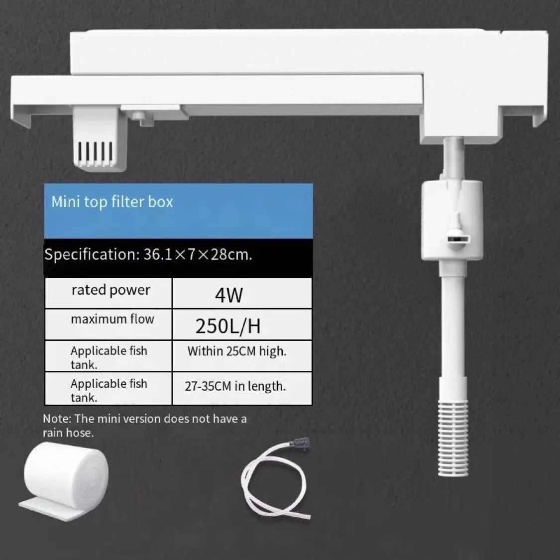 Fish tank filter three-in-one filter pump aeration filtration circulation system with filter box top filter aquarium accessories 