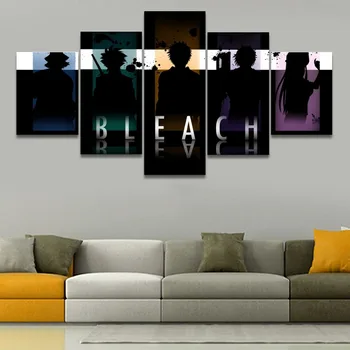 

Canvas Wall Art Picture Framework HD Prints Paintings 5 Pieces Anime Bleach Character Poster Picture Home Decor For Living Room