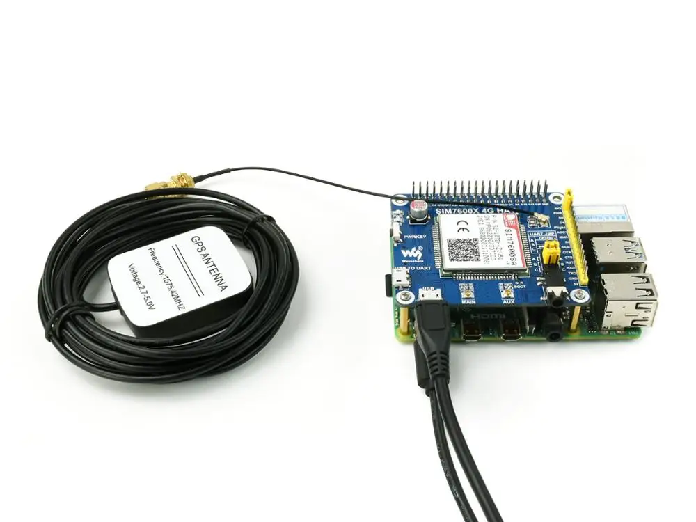 

Waveshare SIM7600SA-H 4G HAT for Raspberry Pi, 4G / 3G / 2G / GNSS, for Australia, New Zealand, Taiwan, Latin America