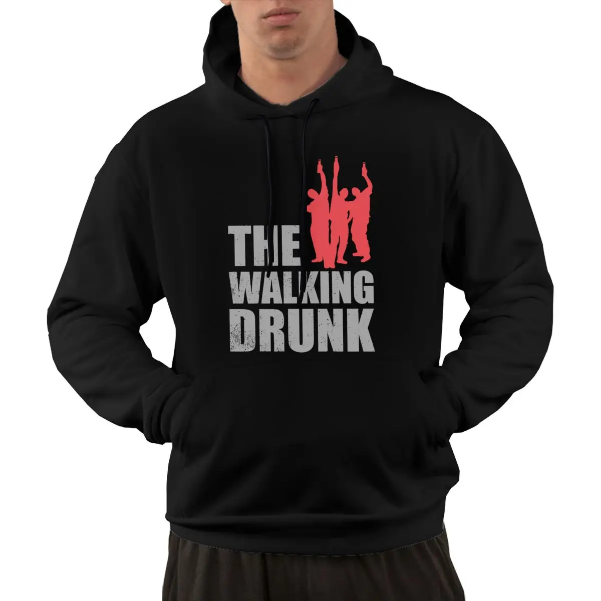 

Men's sweater 2019 Summer Style THE WALKING DRUNKhoodie - Dead Fun Boose Hangover Barfly Party University Men Streetwear Hoodie