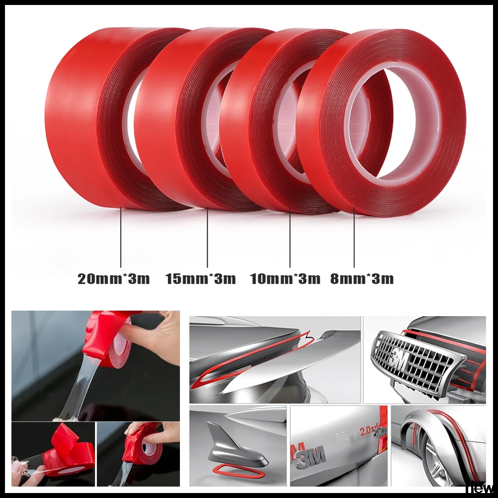 3M Car Sticker Double Sided Tape Adhesive for Volkswagen VW POLO Golf 4 6 7 CC Tiguan Passat B5 Touareg2 GolfA5 GT | Автомобили и