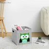 Cube Folding Toys Storage Box Kids Toys Organizer Box Felt Cloth Fabric Storage Basket For Cartoon Animal Nursery Toy Bins 4
