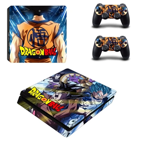 Dragon Ball PS4 тонкий стикер кожи для Play station 4 Slim консоли контроллеры виниловые наклейки протектор игровой чехол - Цвет: YSP4S-3374