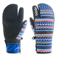 1 пара лыжные перчатки защитные противоскользящие на молнии зимние спортивные согреться на открытом воздухе ветрозащитные походные эластичные альпинистские велосипедные перчатки