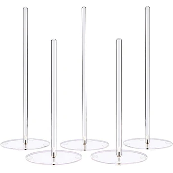 

Donut Stands Acrylic Wedding Display Party Holder Birthday 15Inch and 10Inch(Clear,Pack of 5)