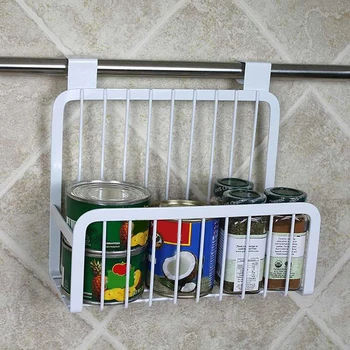 

Storage Basket Holder Hanging Seasoning Organizers for Kitchen Bathroom Cabinet Door AIA99