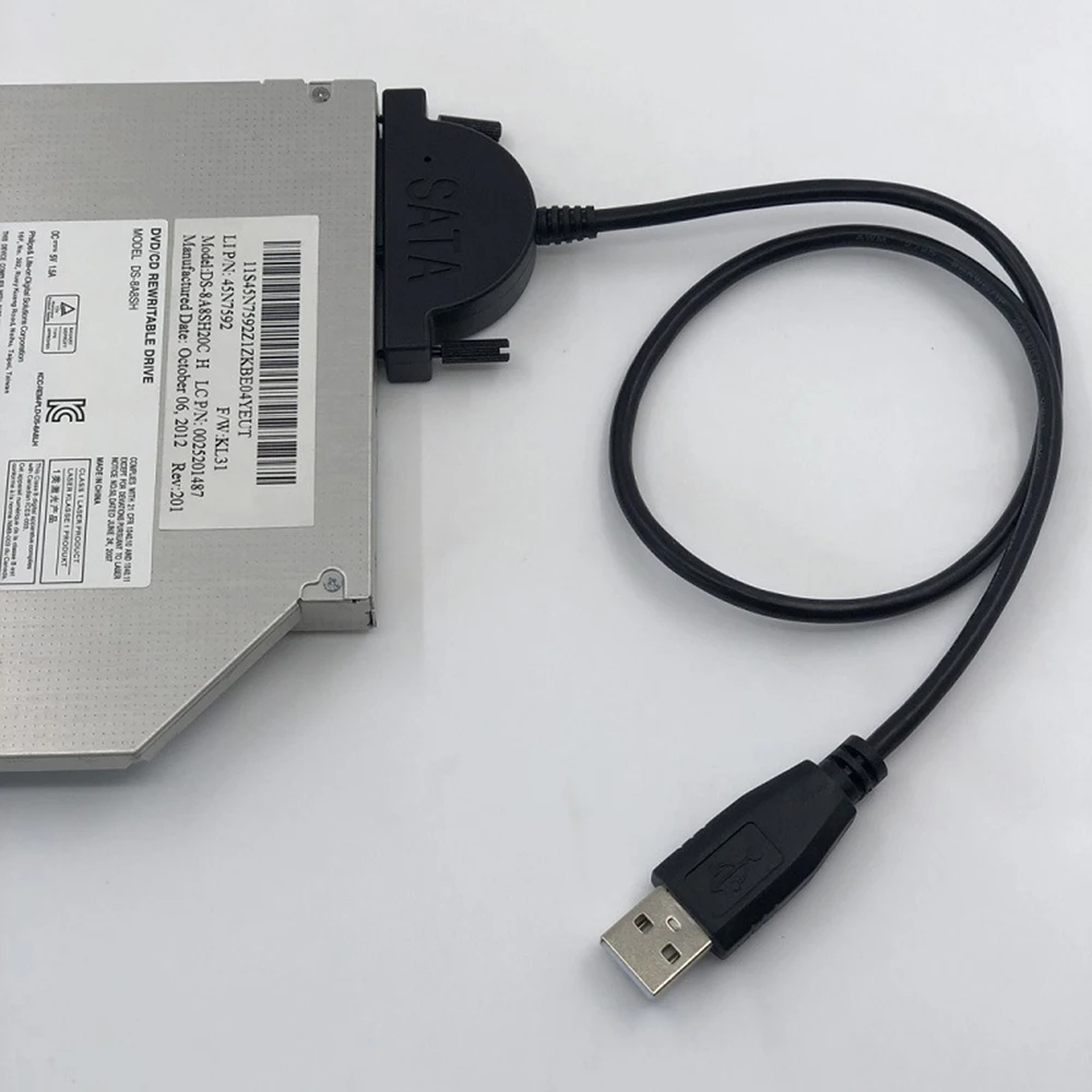 ficción Insignificante ayudar USB 2.0 to Mini Sata II 7+6 13Pin Adapter Converter Cable for Laptop CD DVD  ROM Slimline Drive _ - AliExpress Mobile
