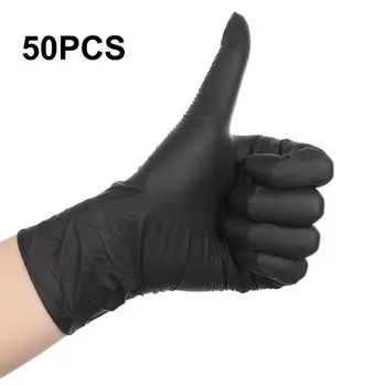 

50Pcs Disposable Nitrile Gloves Latex Rubber Household Kitchen Dishwashing Gloves Work Garden Universal Left and Right Hand