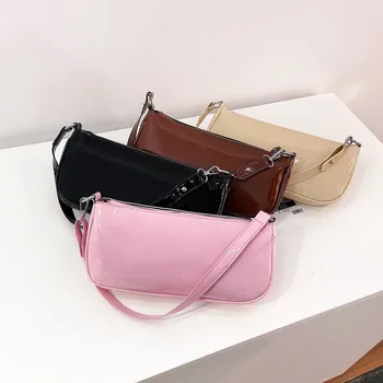 

New Luxury Designer Leather Women Handbags 2020 Candy Color Shoulder Bags Women Wrist Handbags PU Ladies Hand Messenger Bags #20