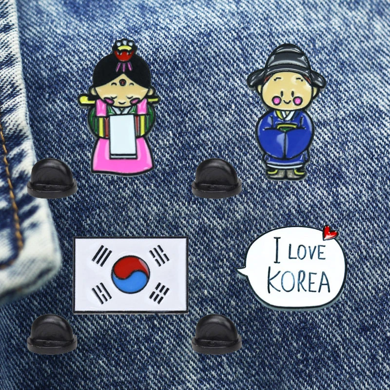 Interesante broche de dibujos animados de personajes coreanos y bandera  nacional insignia de solapa original coleccionable regalos dados Amigos y  fanáticos|Broches| - AliExpress