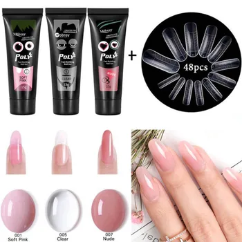 

Poly Gel Lasting Finger Nail Crystal Jelly Camouflage UV Lamp Extension 15ML Poly Gel Nail Kit Set 2020 drop shipping