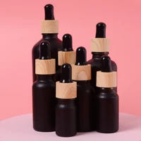 Flcopropriété compte-gouttes en verre noir conviviale ré, 5/10/15/20/30/50/100ml, pour tous les jours, pour aromathérapie aux huiles essentielles, vente en gros 1
