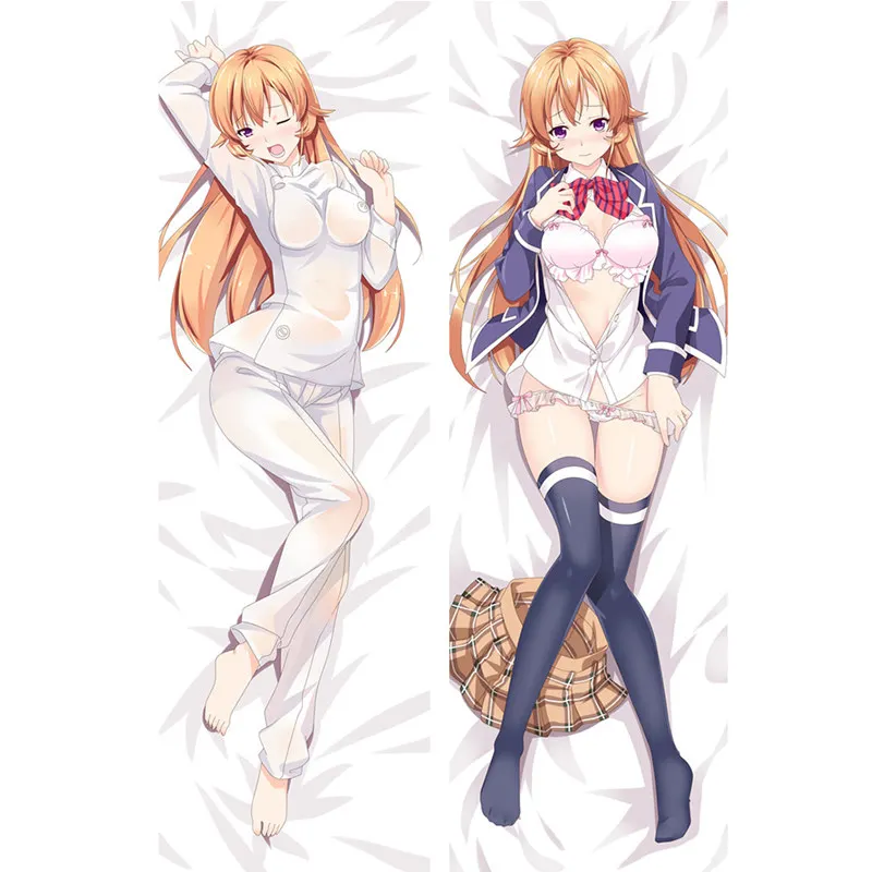 Anime Food Wars！Shokugeki no Soma pillow Cover Dakimakura case Sexy girl 3D Double-sided Bedding Hugging Body pillowcase FC02A - Цвет: Polyester