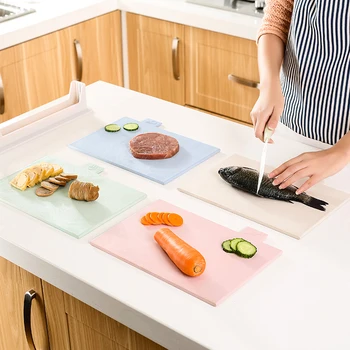 

Wheat cutting fruit board non-stick board baby food supplement household knife board Colour Chopping Board Set Of 4 YHJ101805