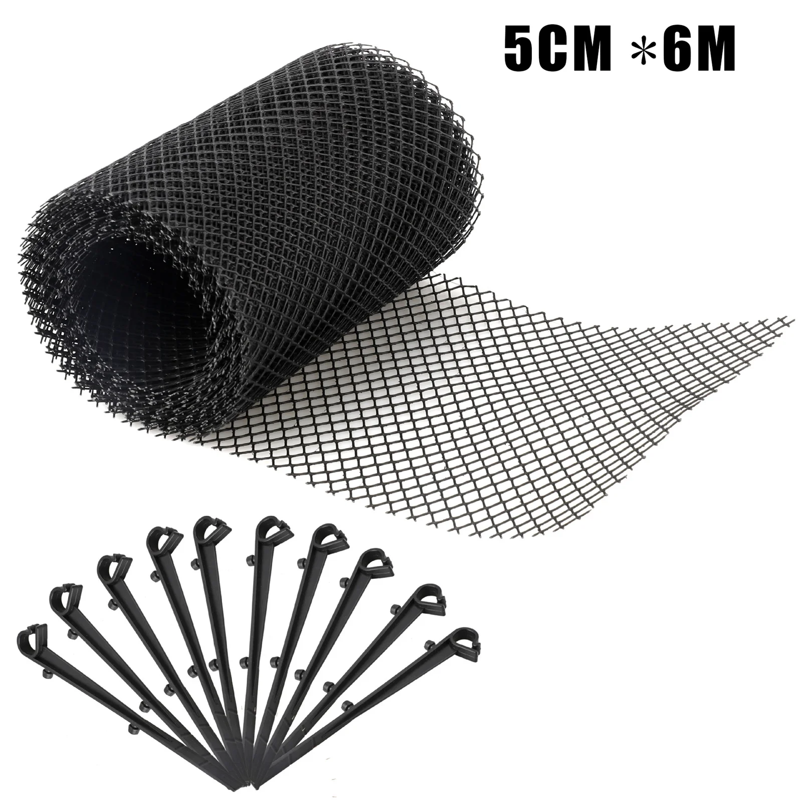 Multi purpose Gutter Guard with 10 Fixed Hooks Reusable Protective Mesh Protect from Leaves