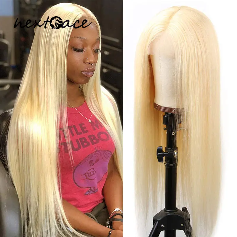 Factory Price 100% Human Hair Wigs Blonde 10 - 30 Inch 613 4X4 Lace Closure Wig | Шиньоны и парики