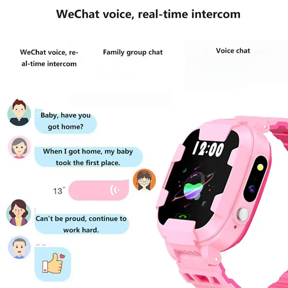 Y88 Children's Smart Watch WiFi Positioning Waterproof Take Photo Call Watch With Breathable Strap Kids Watch For Baby Boy Girl