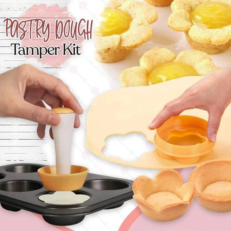 Pastry Dough Tamper Kit Cupcakes Biscuit Mold Baking Donut Mould Home DIY Tools 