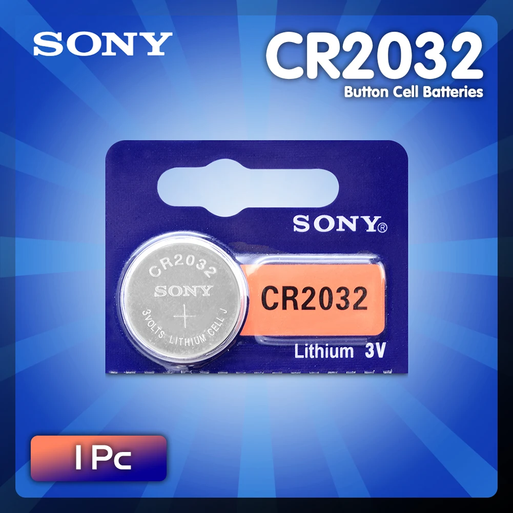 1 шт. SONY оригинальный CR2032 Батарея 3V литиевые батареи BR2032 DL2032 ECR2032 CR 2032 Кнопка