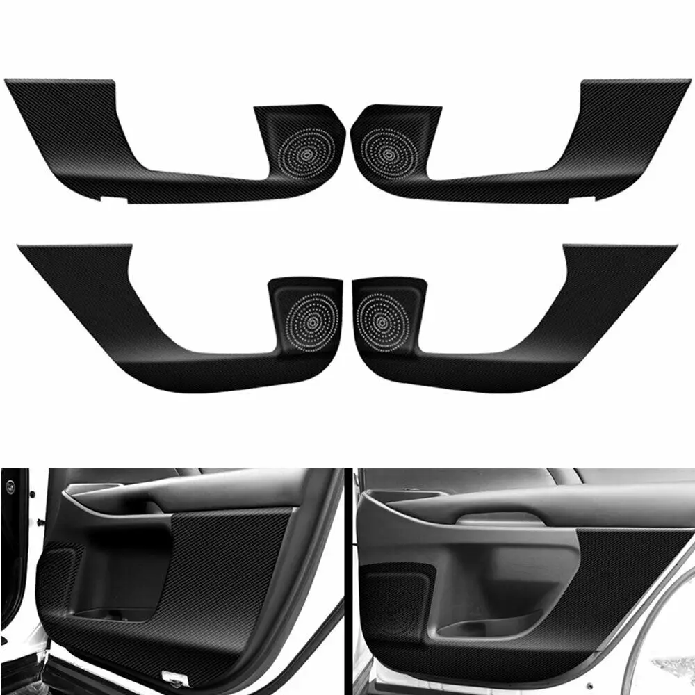 

Carbon Fiber Leather Car Door Anti Kick Pad Trim For Toyota Highlander 2015-2019