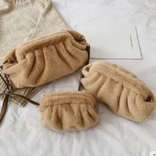 Меховая сумка теплая женская сумка роскошного бренда дизайнерская сумка через плечо вместительный клатч горячая распродажа