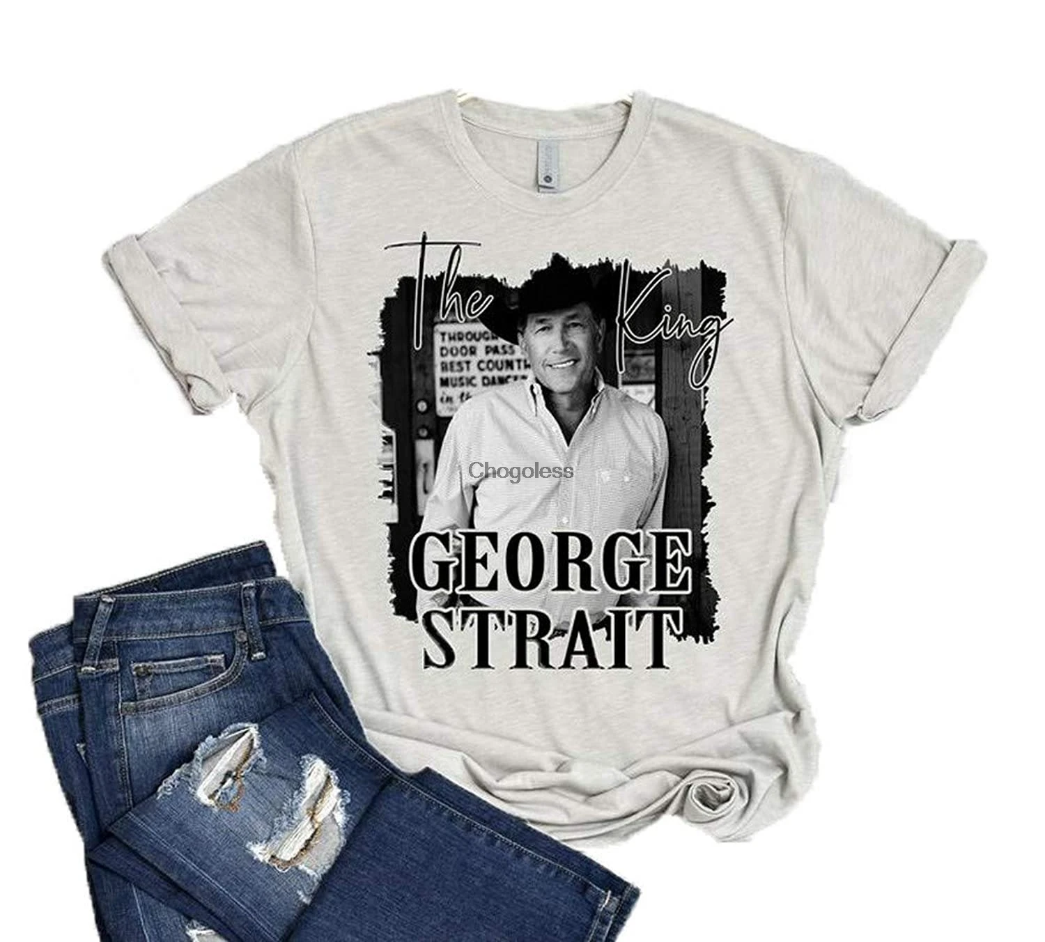 George Strait Король футболка кантри художник певица принт короткий рукав Графические