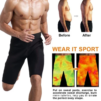 

Men Sauna Effect Sweat Shape Pants Waist Trainer Neoprene Sports Fitness Flat Stomach Slimming Shorts for Weight Loss Leg Shaper