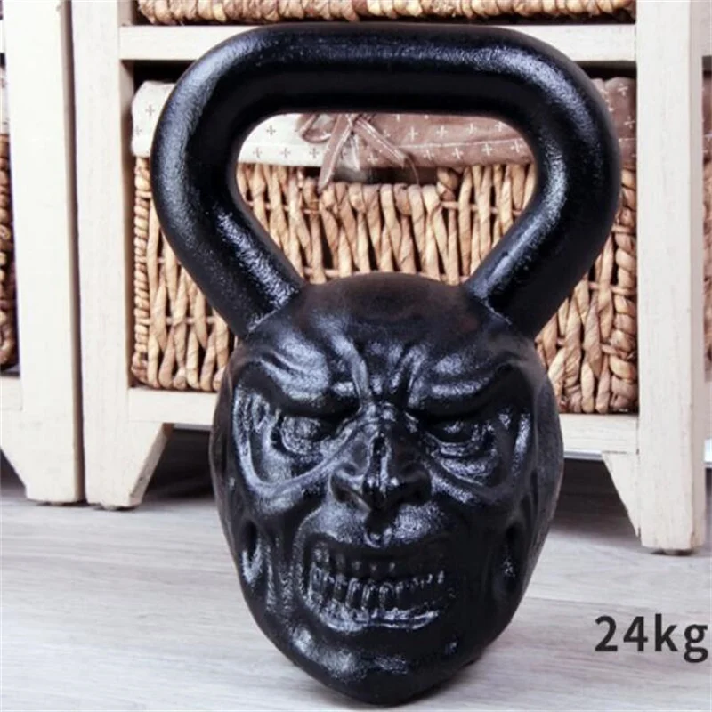 12kg-24kg-28kg Cast Iron Kettle-bell Stoving Varnish Lifting Pot Dumbbell Fitness Kettlebells - Accessories AliExpress